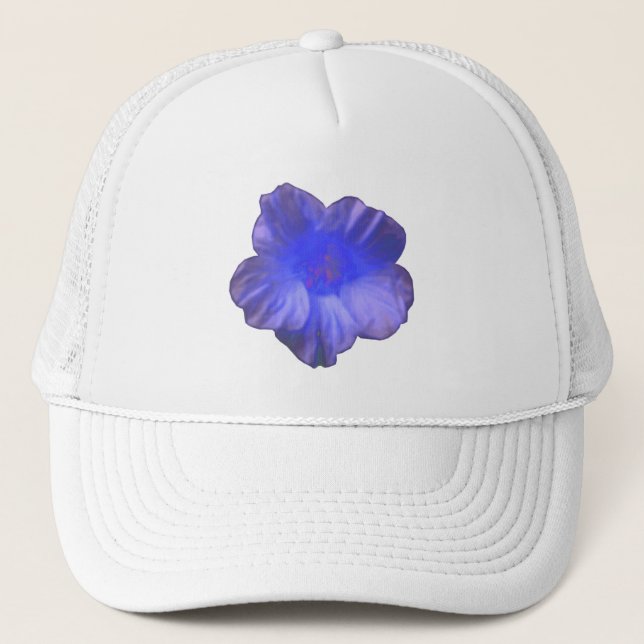Blue Nasturtium Flower Hat (Front)