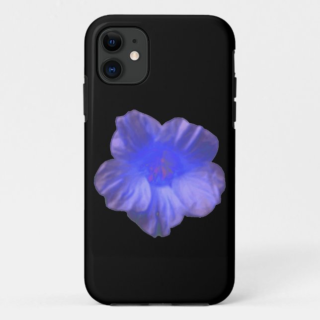 Blue Nasturtium Flower iPhone 5 Case (Back)