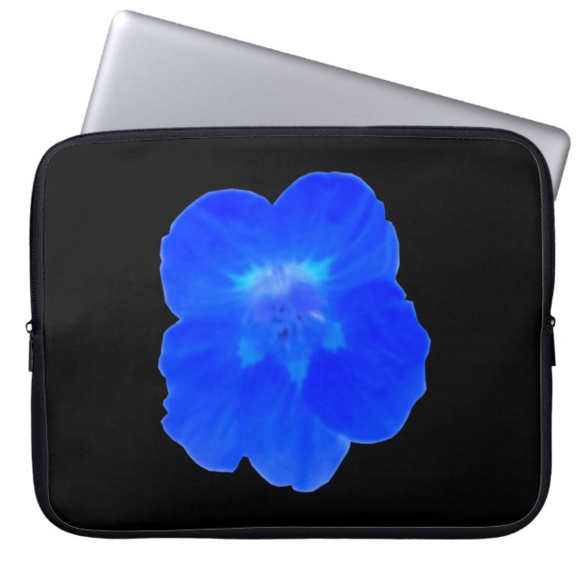 Blue Nasturtium Laptop Bag (Front)