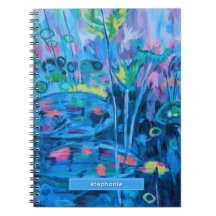 Blue Nature Floral Abstract