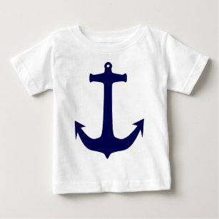 Blue Nautical anchor pattern Baby T-Shirt