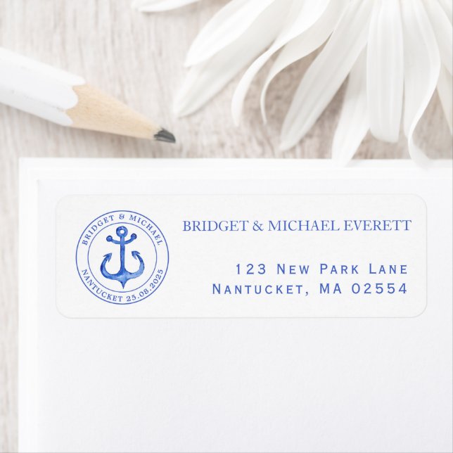 Blue Nautical Anchor | Personalized Wedding (Insitu)