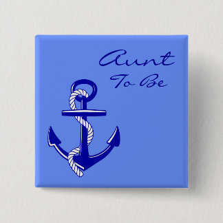 Blue Nautical Aunt To Be Anchor Pin