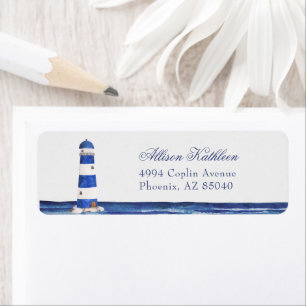 Blue Nautical Coastal Sea Bridal Shower Address