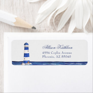 Blue Nautical Coastal Sea Bridal Shower Address
