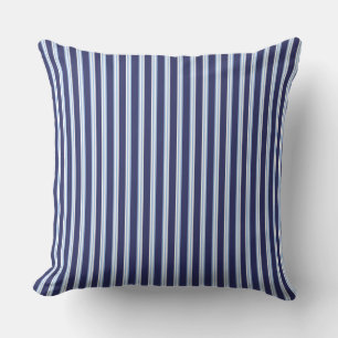 blue nautical/coastal striped throw pillow