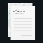 Blue Nautical Destination Wedding Advice Card<br><div class="desc">This Blue Nautical Destination Wedding Advice Card design pairs sleek and classic white with striking dark royal blue watercolor ocean waves as a gorgeous backdrop for sophisticated minimalist typography and boho script details. Perfect for a modern luxury nautical aesthetic, with a unique moody navy beach style. This beautifully curated collection...</div>