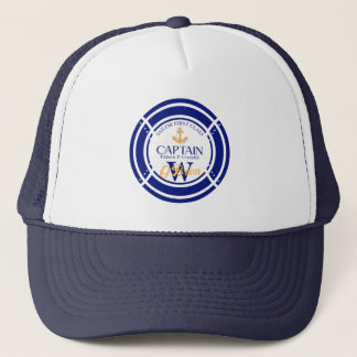 Blue Nautical personalized Sailor captain  Trucker Hat