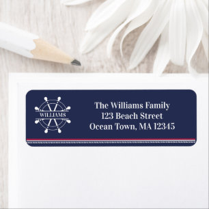 Blue Nautical Return Address