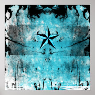 Blue Nautical Star Poster