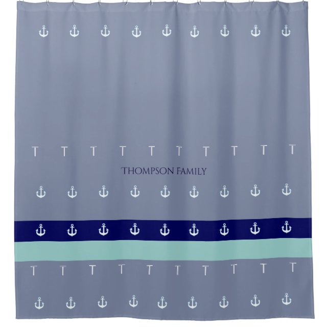 blue & nautical, stylish & personalized sea-themed (Front)