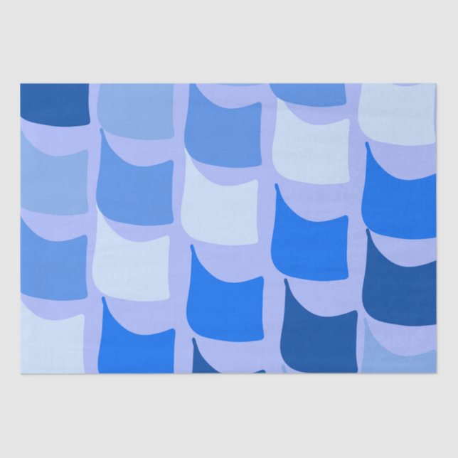 Blue Nautical Themed Flag Design  Tissue Paper (Front)