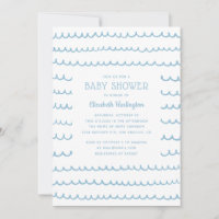 Blue Nautical Waves Baby Shower | Modern Coastal