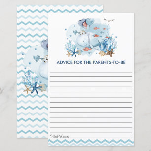Blue Nautical Whale Baby Shower Advice for Parents