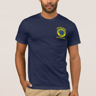 Blue navy Anchor nautical captain boat summer  T-Shirt
