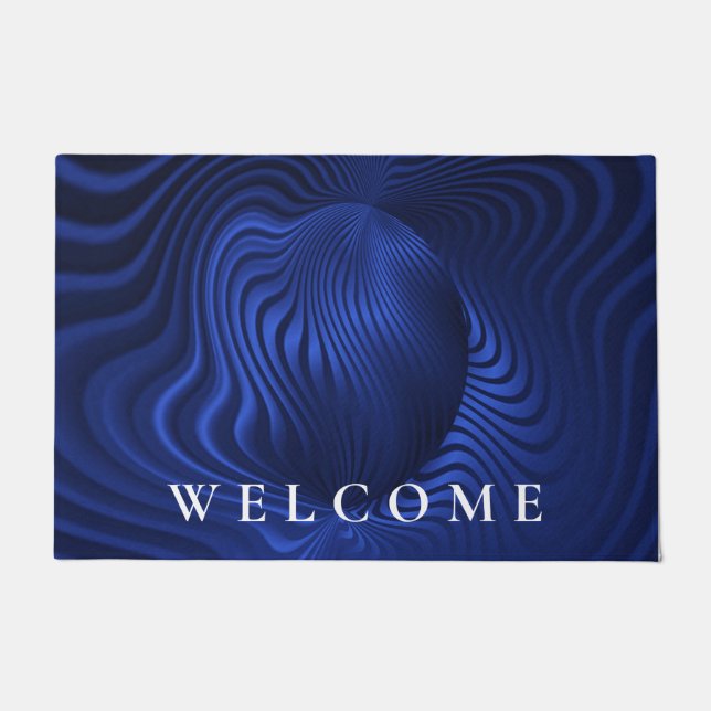 Blue Navy Decorative Doormat (Front)