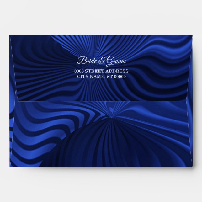 Blue Navy Decorative Envelope (Back (Top Flap))