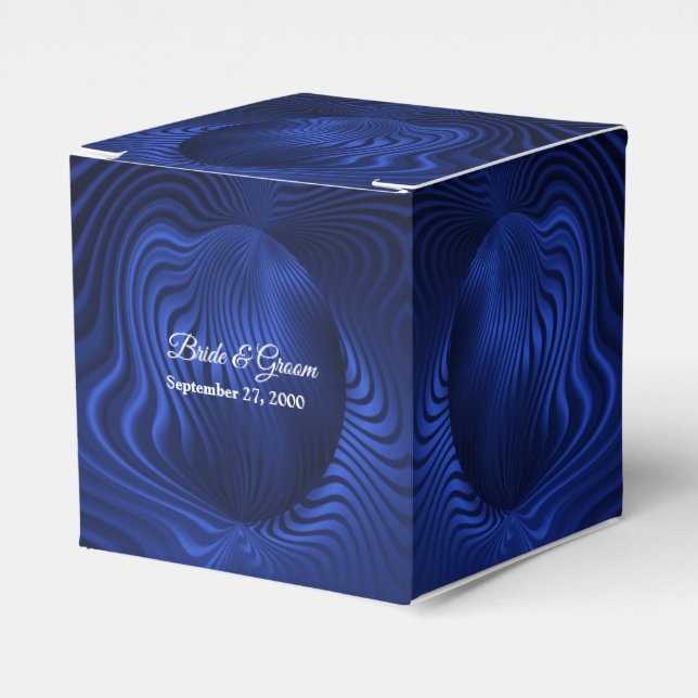 Blue Navy Decorative Favour Box (Front Side)