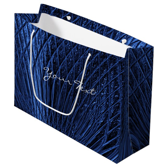 Blue Navy Decorative Gift Bag (Front Angled)