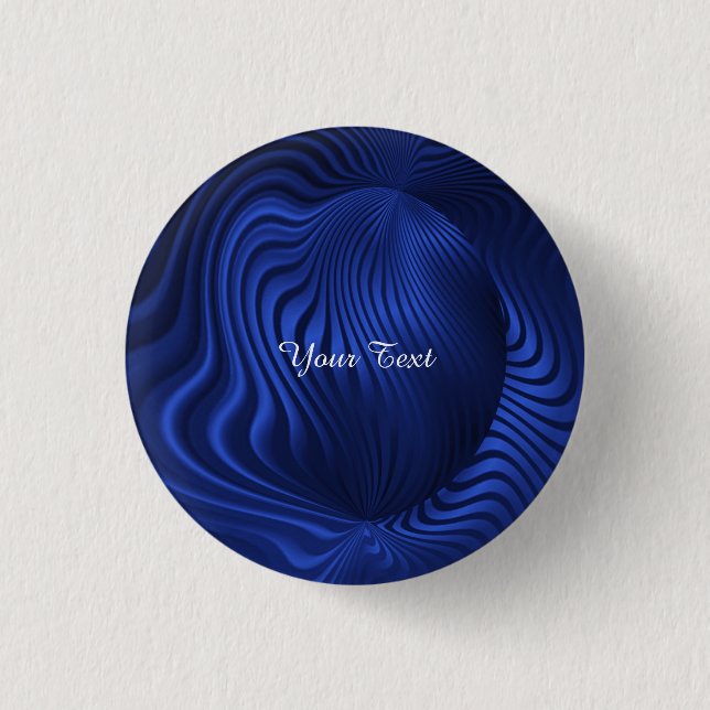 Blue Navy Decorative Pinback Button (Front)