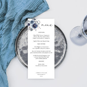 Blue & Navy Floral Tall Menu