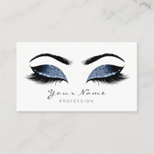 Blue Navy Makeup Artist Lashes Beauty Studio Appointment Card