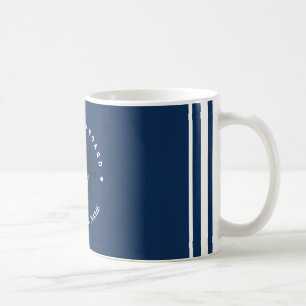 Blue Navy Nautical Anchor yacht club boat marina Coffee Mug