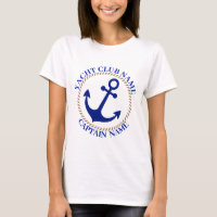 Blue navy Nautical Anchor yacht club boat marina