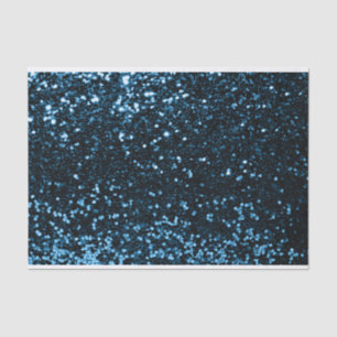 Blue Navy Spark Glitter Sweet 16th Bride Tissue Paper