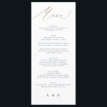 Blue Navy White Gold Elegant Classic Wedding Menu<br><div class="desc">*NOT REAL FOIL* ***this design is part of a matching collection*** _______________________ this design template is fully editable / customizable by you the customer - click personalize further button if you wish to move, add, delete, or make significant changes to the design _______________________ *if you have any DESIGN questions or...</div>