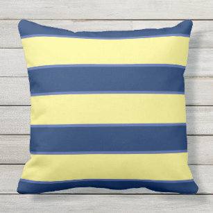 Navy and yellow outlet pillows