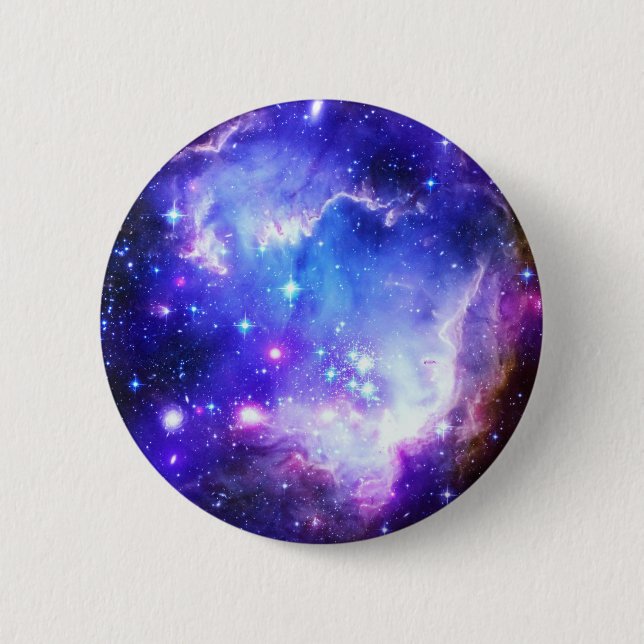 Blue Nebula 2 Inch Round Button (Front)