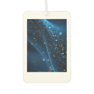 Blue Nebula and Glowing Golden Sparks Fleece Blank Air Freshener