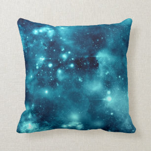 Blue Nebula Astronomy Space Galaxy Pillow