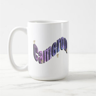 Blue Nebula Cameron Name With Teddies, Coffee Mug