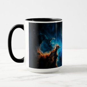 Blue Nebula Clouds AI Concept Art by Xzendor7 Mug