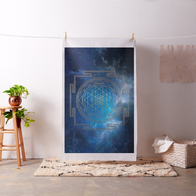 Blue Nebula Sri Yantra - Fabric (In Situ)