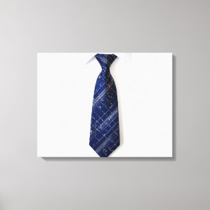 Blue Neck Tie Canvas Print