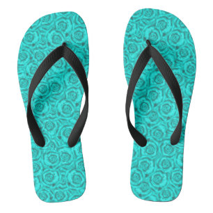 blue neon flip flops