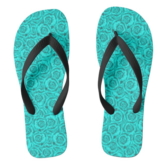 blue neon flip flops (Footbed)