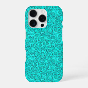 blue neon iPhone 16 pro case