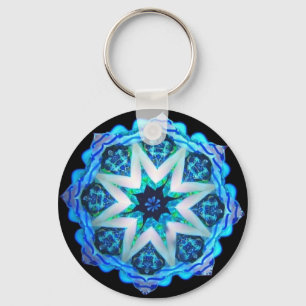 Blue Neon Kaleido-Star Keychain