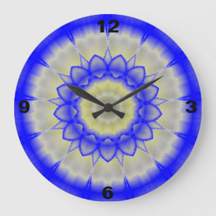 Blue neon  Kaleidoscope Clock