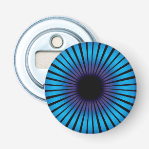 Blue Neon Optical Illusion Bottle Opener
