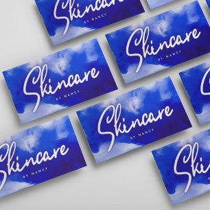 Blue Neon Skincare Script  Business Card