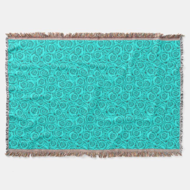 blue neon throw blanket (Front)