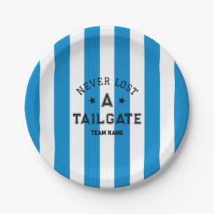 Blue Never Lost A Tailgate Custom Team Game Day Paper Plate
