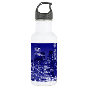 Blue New York City Night 532 Ml Water Bottle