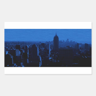 Blue New York City Night Sticker