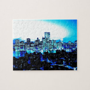 Blue New York Jigsaw Puzzle